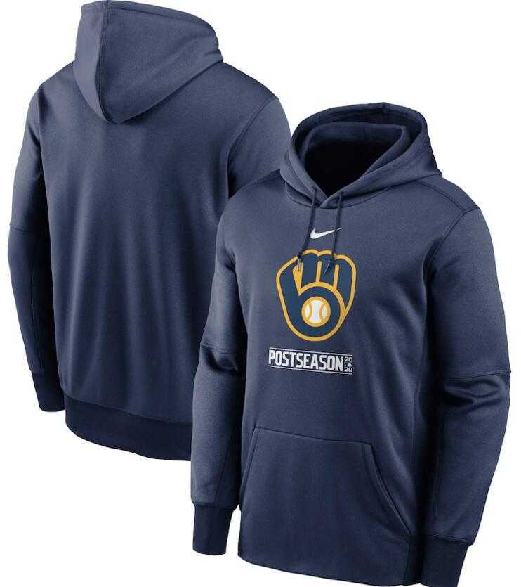 Men's Milwaukee Brewers Nike Navy 2020 Postseason Collection Pullover Hoodie,We sell and wholesale Men's Milwaukee Brewers Nike Navy 2020 Postseason Collection Pullover Hoodie on line form chian!
